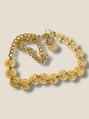 Omega Gold Coin Link Belt - Women Accessories